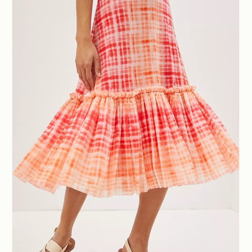 Anthropologie Flounced Midi Skirt